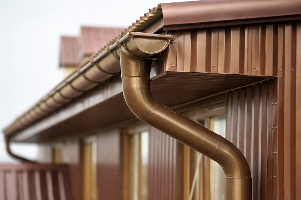 Gutter and downspout system detail